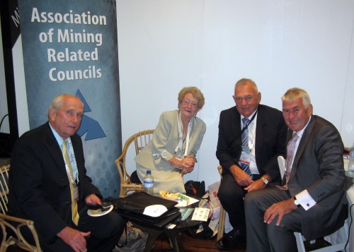 Members of the Association of Mining Related Councils (AMRC) at the 2013 Local Government and Shire Association Conference... Campbelltown City Councillor Paul Hawker, Cobar Shire Mayor Lilliane Brady, Wollondilly Shire Councillor and AMRC Chair, Col Mitchell and AMRC CEO Don Tydd.